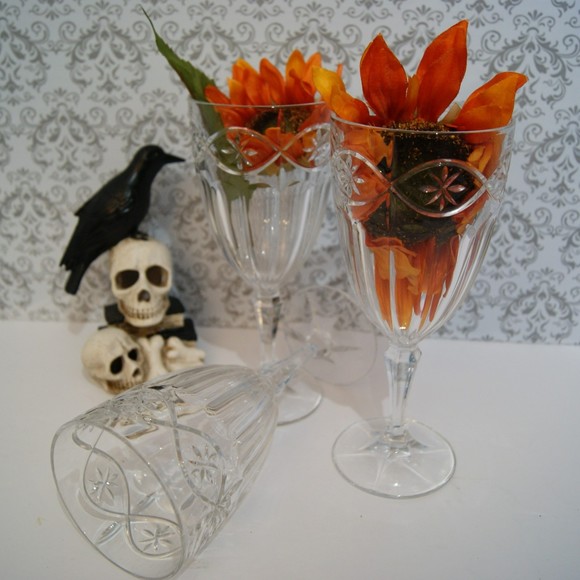 Set of 3 Gorham Crystal Grand Tapestry Iced Tea Goblets Glasses Discontinued - Picture 11 of 12